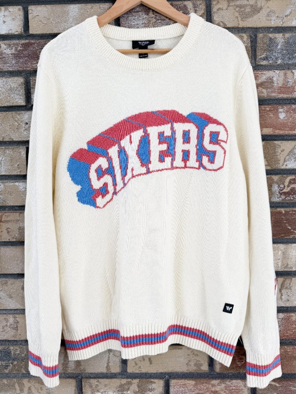 ☀️ The Wild Collective Target NBA Philadelphia 76ers Jacquard Sweater L NWT